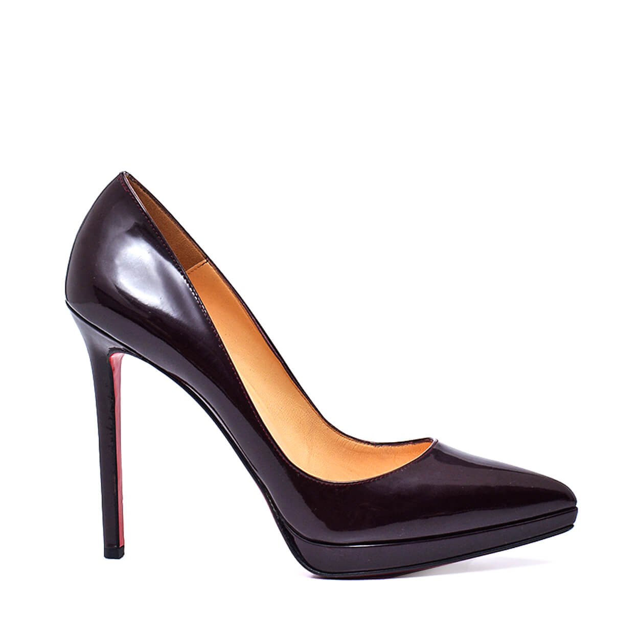 Christian Louboutin - Burgundy Patent Leather Pigalle Plato Stiletto Pumps/ 40